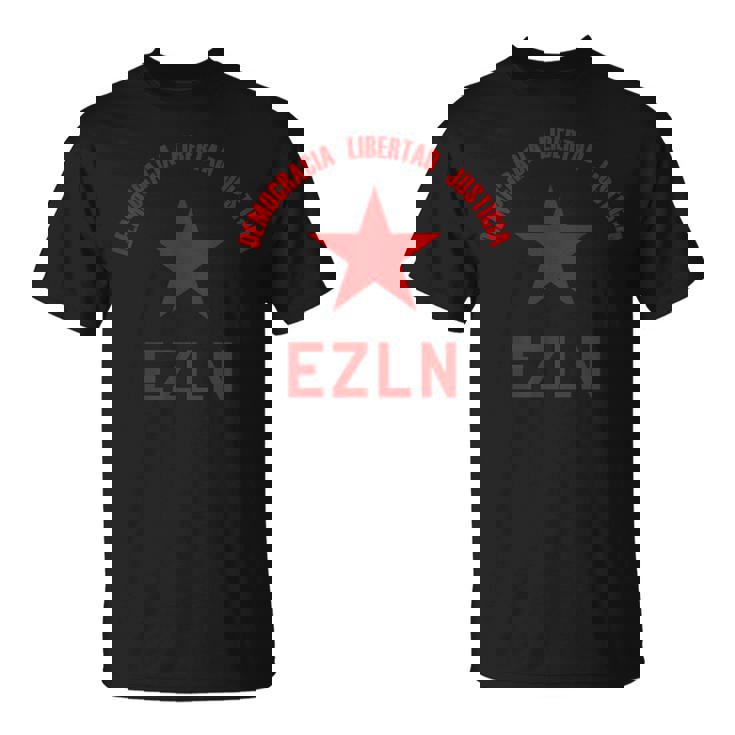Ezln デモクラシア・リベルタード・ジャスティシア-サパティスタ、社会主義者 Tシャツ