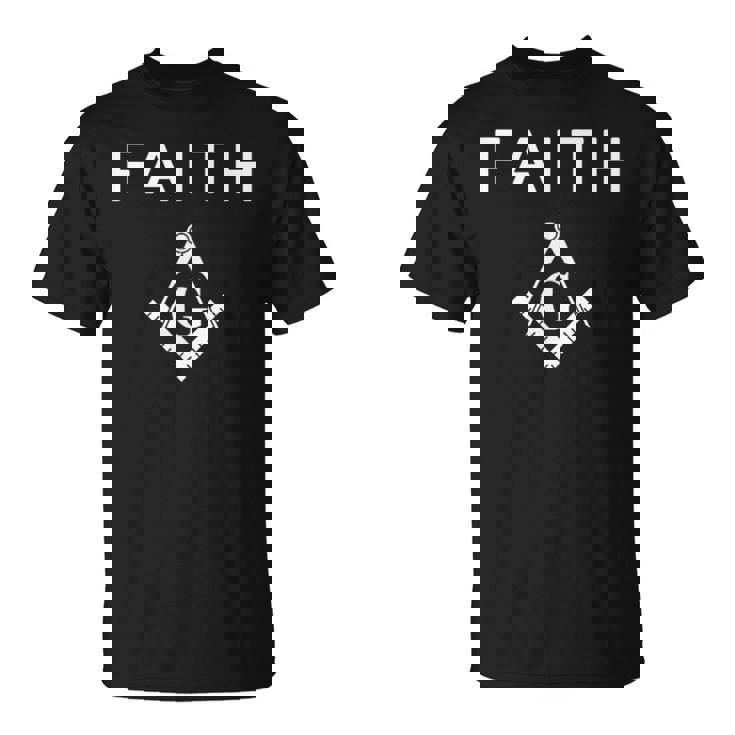 Faith フリーメイソン スクエアとコンパス フリーメイソン Tシャツ