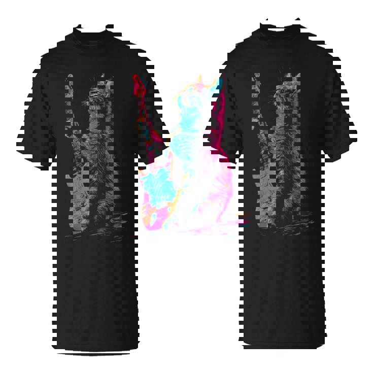 Feline Groove ロックギター 猫デザイン 音楽愛好家向け Tシャツ