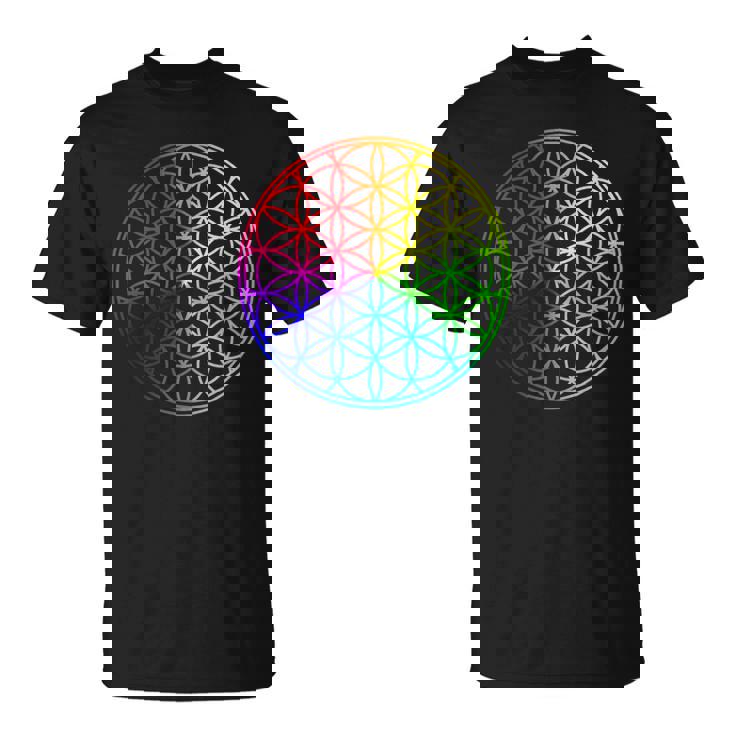 Flower Of Lifeacred Geometry Yogaフラワーオブライフ神聖幾何学瞑想ヨガ Tシャツ