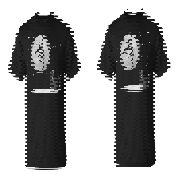 Fly Aerial ヨガハンモックシルク 星と月 猫 猫好き Tシャツ