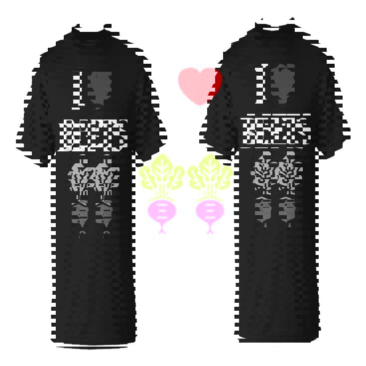 Food Humor Beetrootimpleegetable I Love Beets Tシャツ