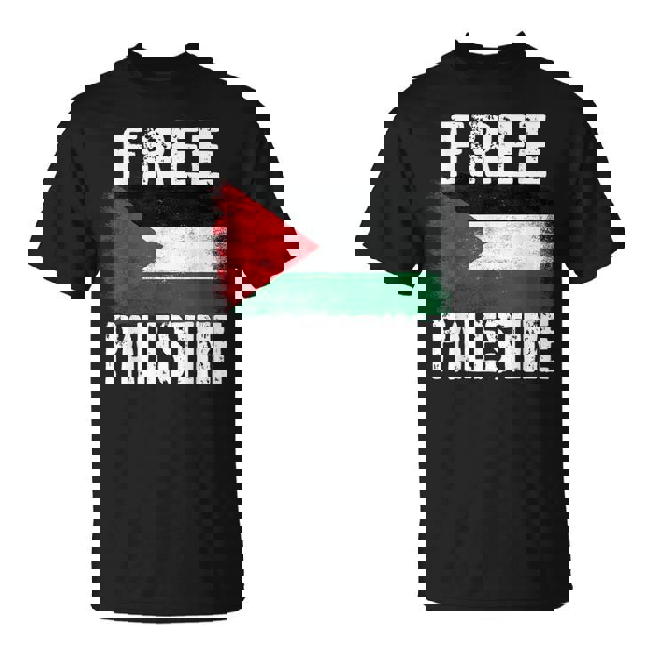 Free Palestine Free Gaza パレスチナの旗無料パレスチナ Tシャツ