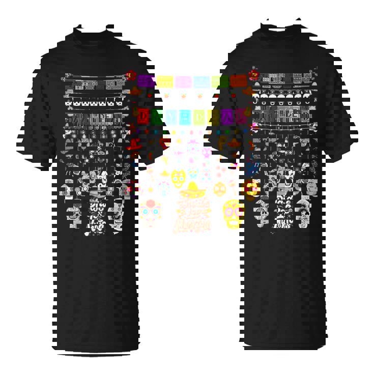 Fun Dia De Los Muertos メキシコシュガースカル Tシャツ