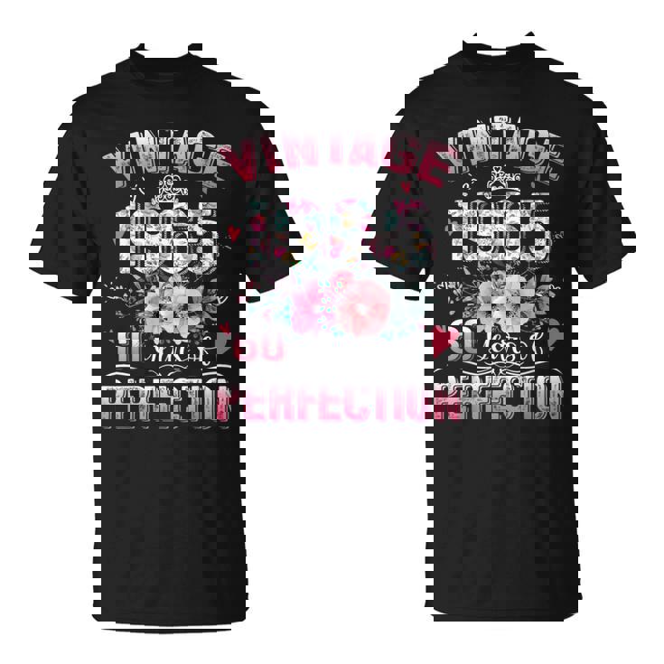 60Th B-Dayintage 1965 Floral 60 Years Of Perfection Tシャツ