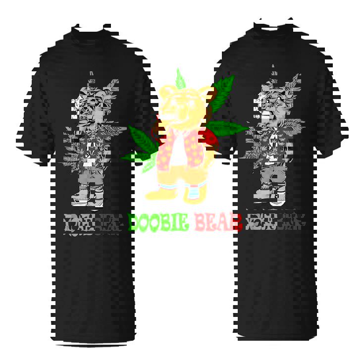 Doobie Bear 大麻の葉 雑草愛好家 マリファナギフト Tシャツ