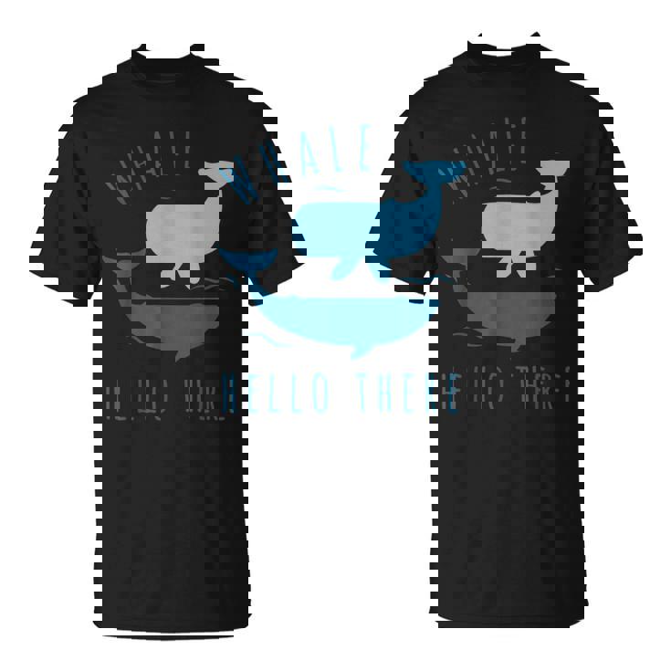 Whale Pun クジラ Hello There Hello Dort ファニークジラ Tシャツ