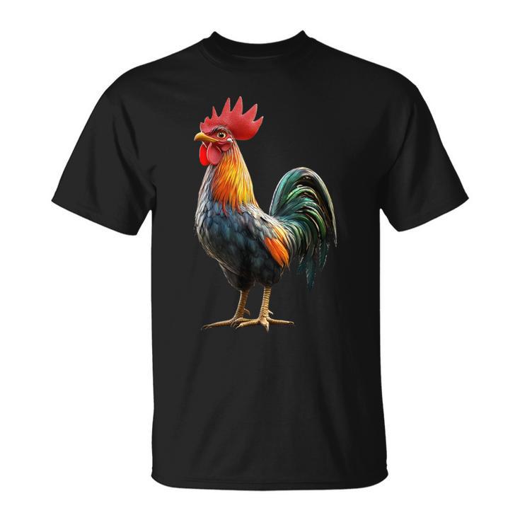Gallo Pollo Papà Padre Pollaio Contadino Polli Maglietta