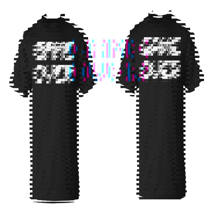 Game Over 8Bit ゲームオーバー 8ビットピクセル レトロヴィンテージビデオゲームグラフィック ゲーマー Tシャツ