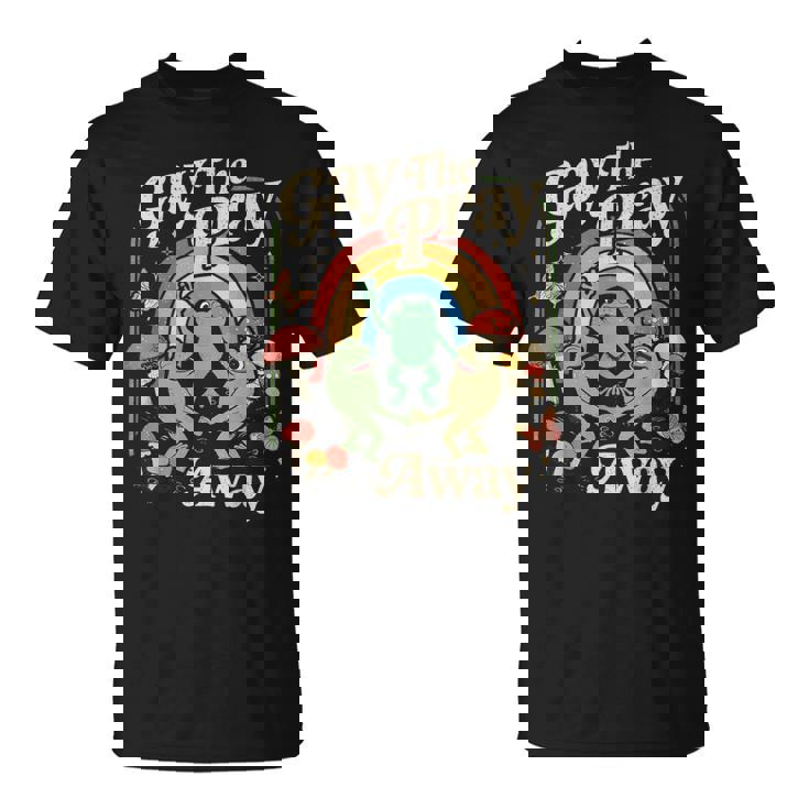 Gay The Pray Away レインボー 面白い ミーム カエル Lgbt プライド Lgbtq Tシャツ