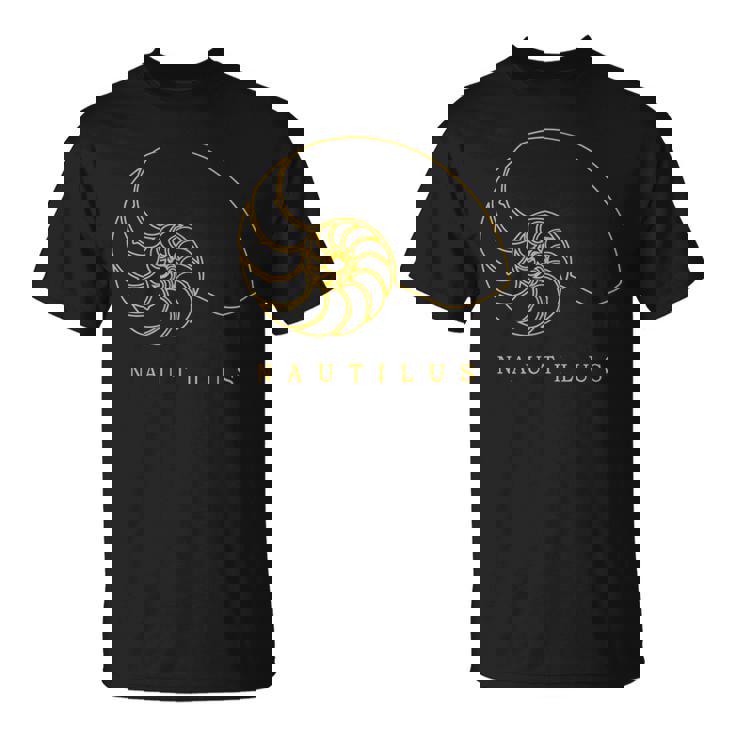 Golden Nautilus シェルtシャツ 海洋自然愛好家向け Tシャツ
