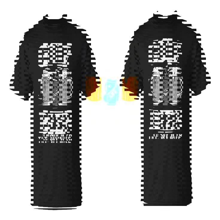 Golf And Beer That's Why I'm Here ゴルフ ビールを飲む人 Tシャツ