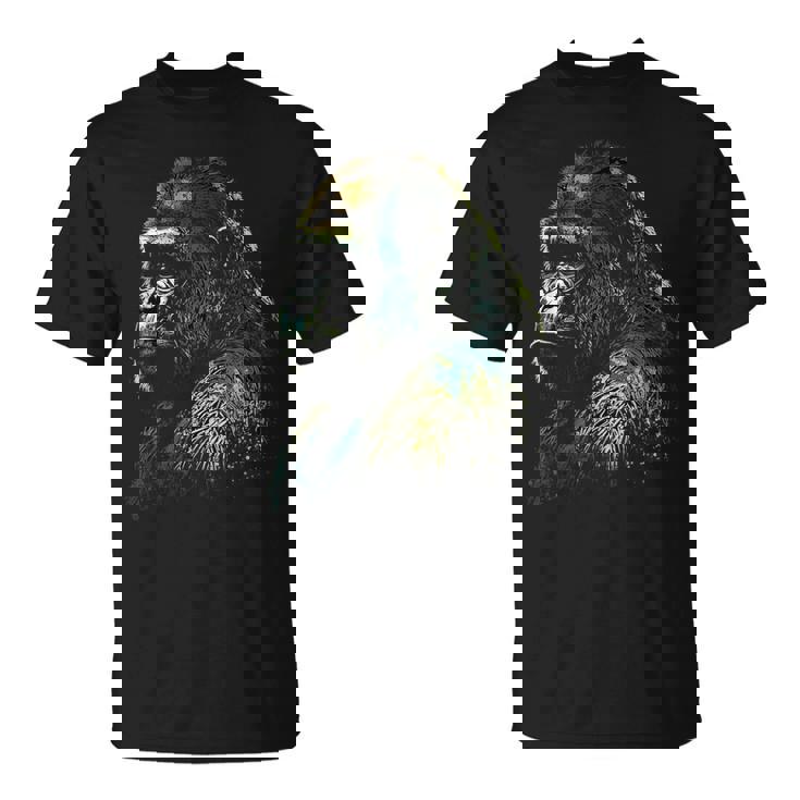 Gorilla モンキーアート 動物 Tシャツ