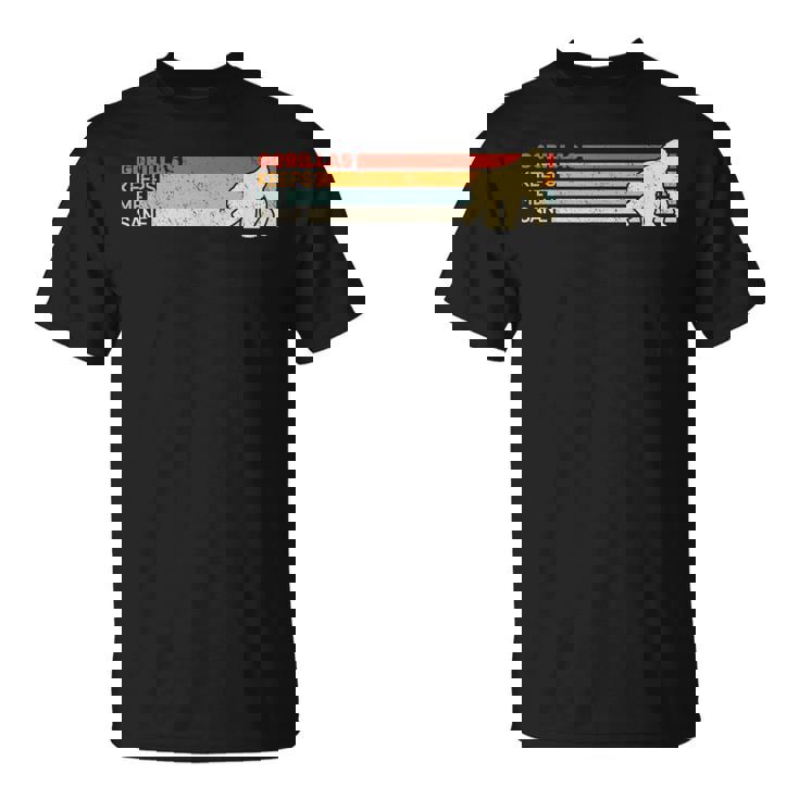 Gorillas Keep Meane Animal レディース ゴリラ ヴィンテージ 男性用 Tシャツ