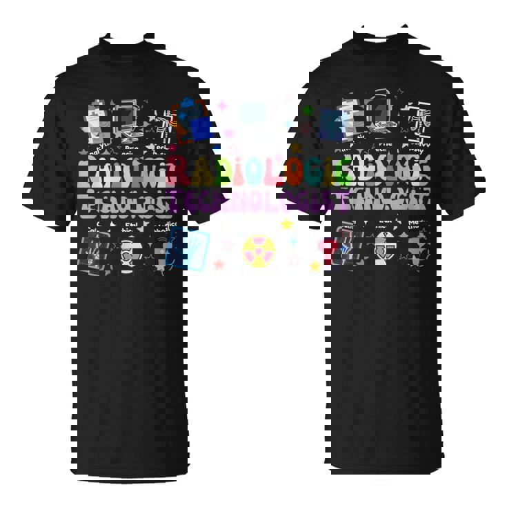 Groovy 放射線技師アート メンズ レディース X線技術 Tシャツ
