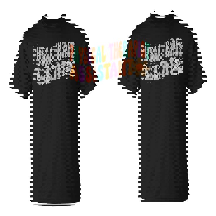 Groovy 理学療法士アシスタント デイジーフラワー レトロ Pta Tシャツ