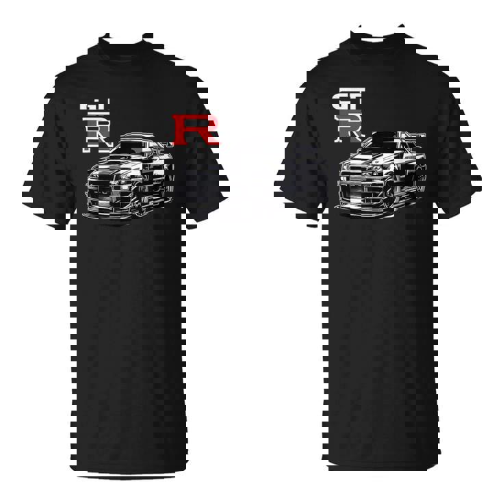 Gt R 34 レーシング ドラグ ドリフト Jdm Japan ストリートスポーツカー Tシャツ