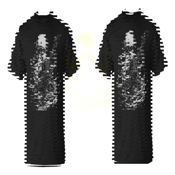 Guitar Player Octopus Heavy Metal Head Guitarist T-Shirt Guitar Player Octopus Heavy Metal Head Guitarist T-Shirt