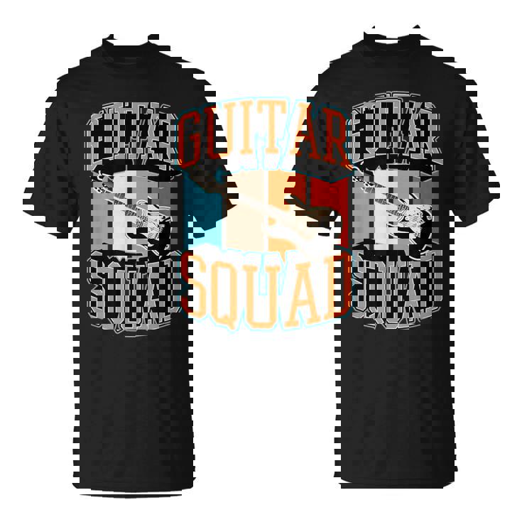 Guitarquad マッチング レトロ ヴィンテージスタイル ギターバンド Tシャツ