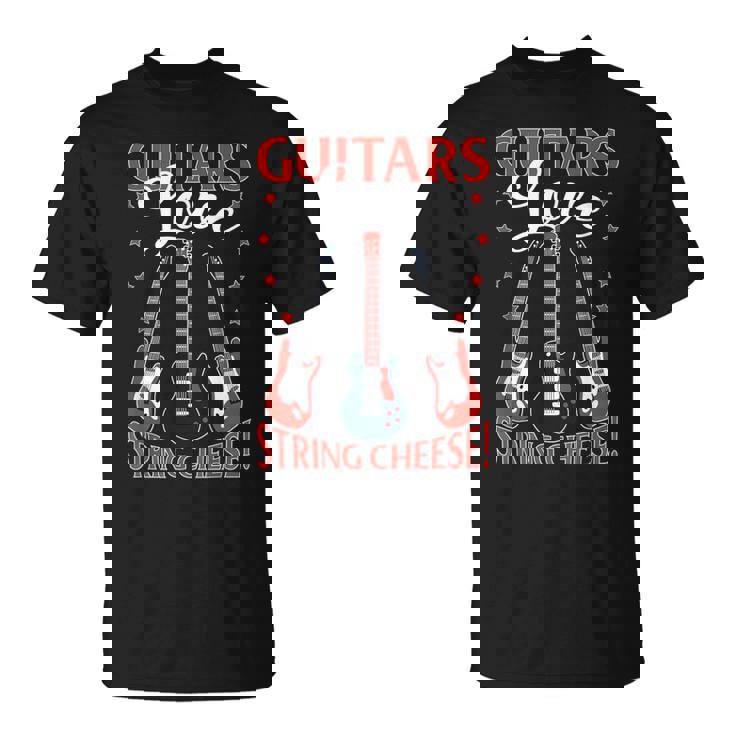 Guitars ストリングチーズ エレキギター付き Tシャツ