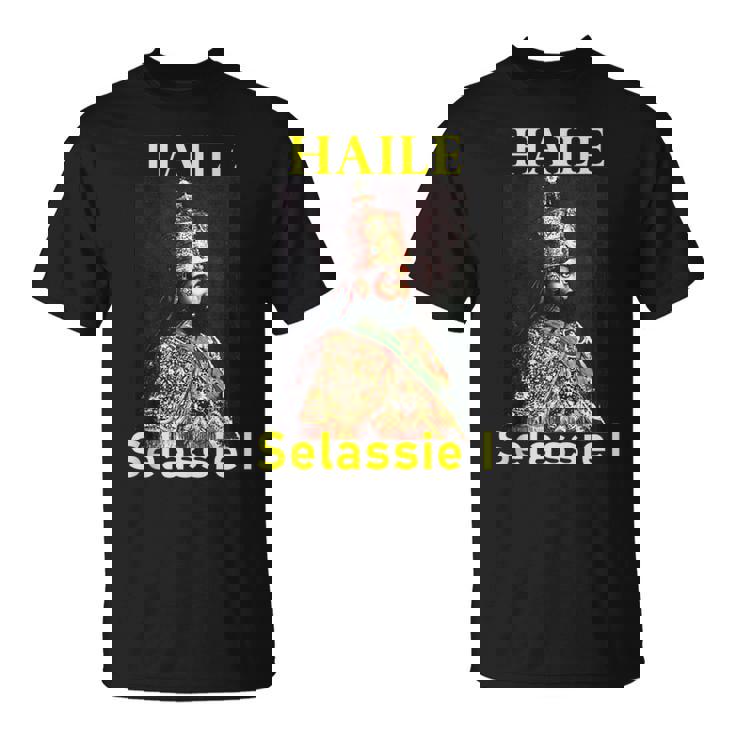 Haileelassie Rastafari In Mangas Camiseta unisex