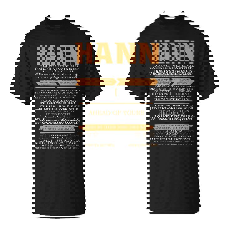 Hann Completely Unexplainable Notices Everything But Won’T Say It Name T-Shirt