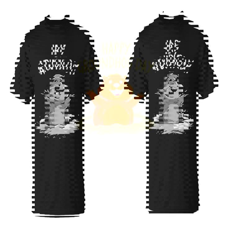 Happy Groundhog Day 2025 メンズ レディース キッズ Tシャツ