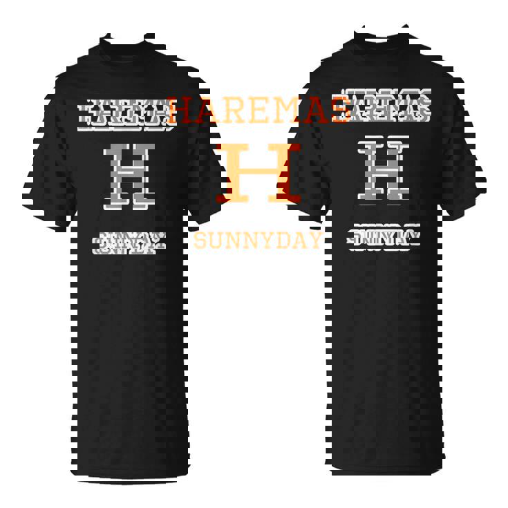 Haremas ハレマス 晴れます【変なデザイン屋さん】ブランド ロゴ パロディ 面白い Tシャツ