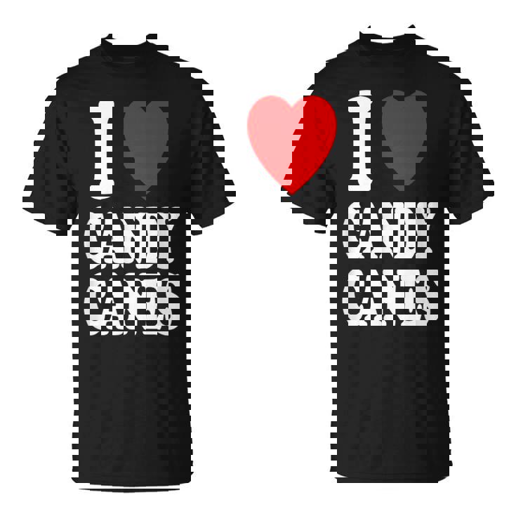 I Heart 愛 キャンディケーン 冬 ペパーミント クリスマス Tシャツ