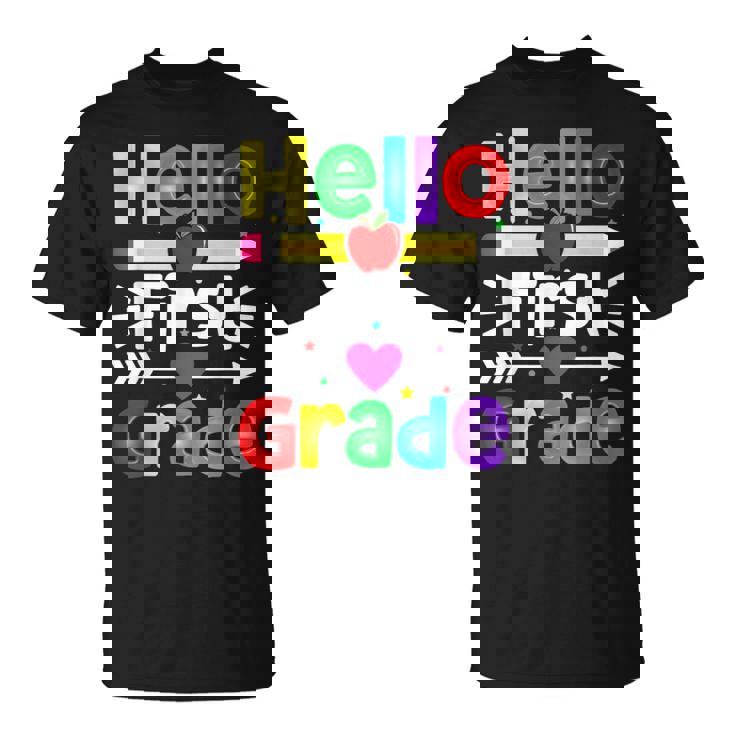 Hello First Grade Back Tochool 1St Day Of 1St Grade Tシャツ