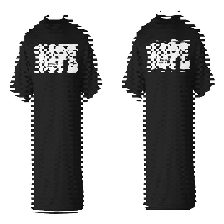 Hope Romans 15 13 レトロ グルービー 面白い クリスチャン 信仰 聖書 J Tシャツ