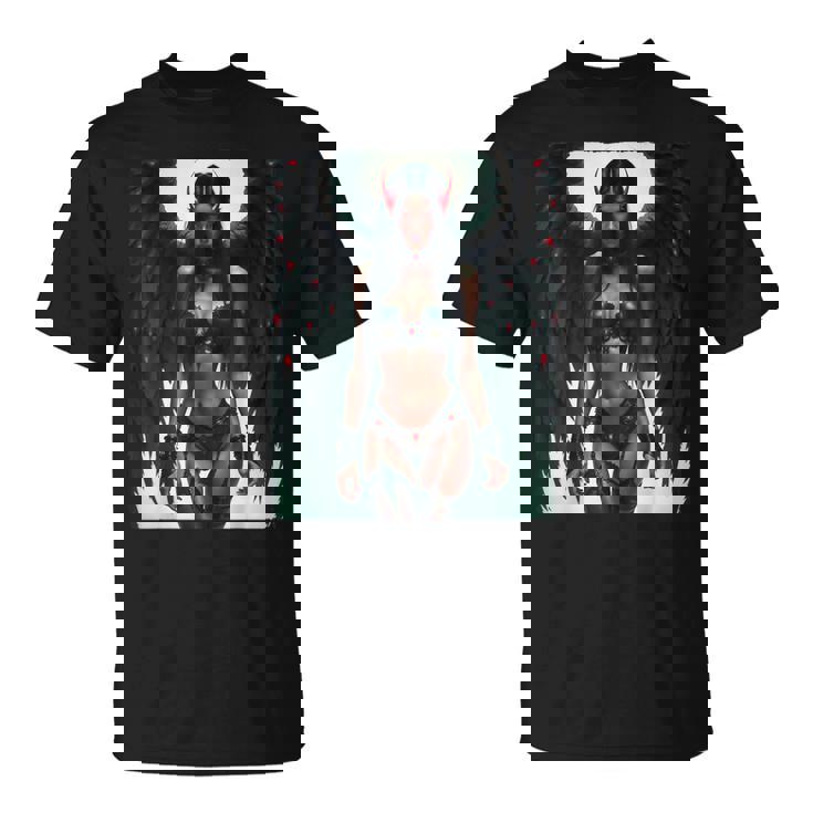 Hot Girl On 男性用 堕天使バトルレディ Tシャツ