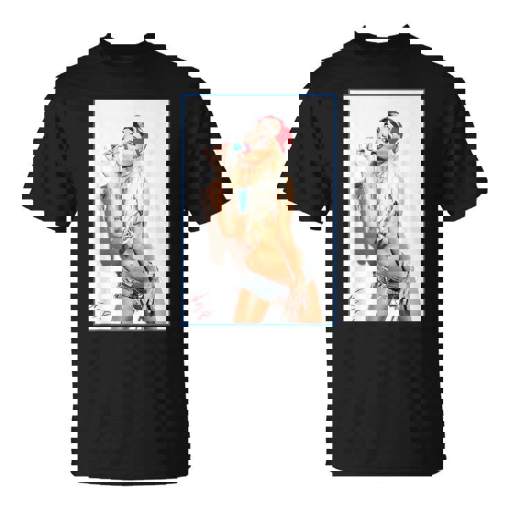 Hot Girl On 男性用 Ice Pop Pinup 2 Tシャツ