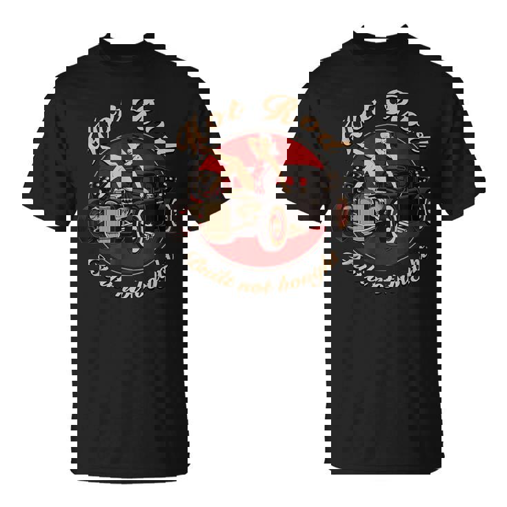 Hot Rod Built Not Bought セクシー ピンナップ ダイス ロカビリー セクシー Tシャツ