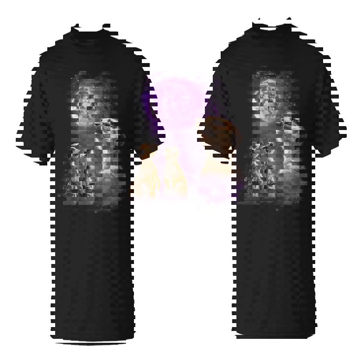 Howling At The Moon シャツ 面白いミーアキャットシャツ ミーアキャット Tシャツ