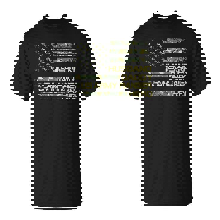 メンズ Husband Daddy Us Army Ranger Hero Flag Usa 迷彩 Tシャツ