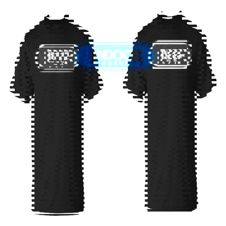 Indoor インドア【変なデザイン屋さん】ブランド ロゴ パロディ 面白い Tシャツ