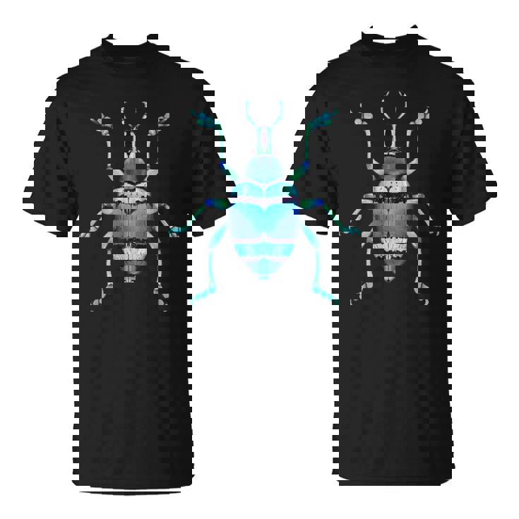 Insecto De Escarabajoerde Azul Con Gorgojo Bonito Y Realista Para Niños Camiseta unisex