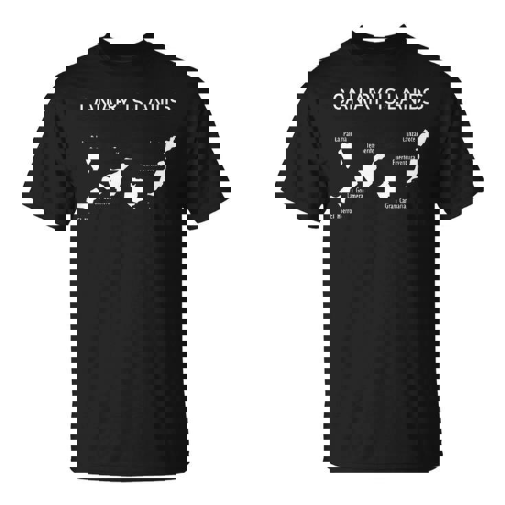 Islas Canarias Mapa Y Topónimos España Canarias Camiseta unisex
