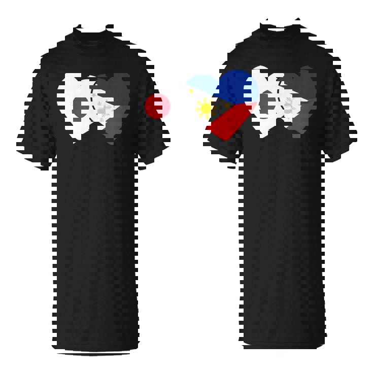 Japanese Flag Phillipinesフィリピンの遺産 フィリピンのルーツ 日本の国旗 フィリピンの国旗 Tシャツ