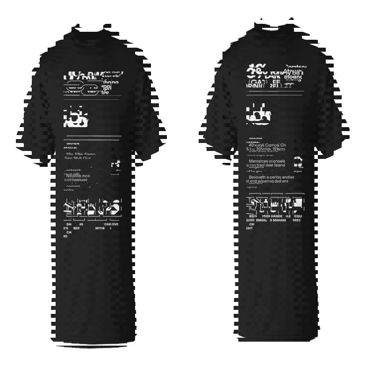 Jojo名札 皮肉な名前 ジョジョの栄養成分 Tシャツ