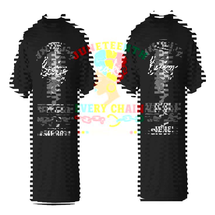 Junenth Breaking Every Chainince 1865 レディース メンズ Tシャツ