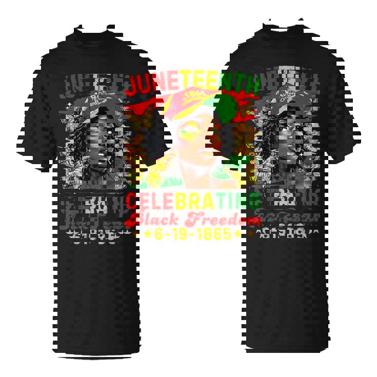 Junenth Celebrating Black Freedom 1865 African Women T-Shirt