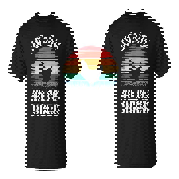 Just A Boy Who Loves Chickens シャツ キッズ 幼児 男の子 チキン Tシャツ