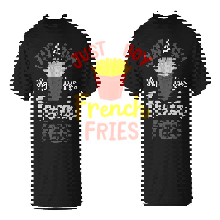Just A Boy Who Loves French Fries フライドポテト じゃがいも ヴィーガン Tシャツ