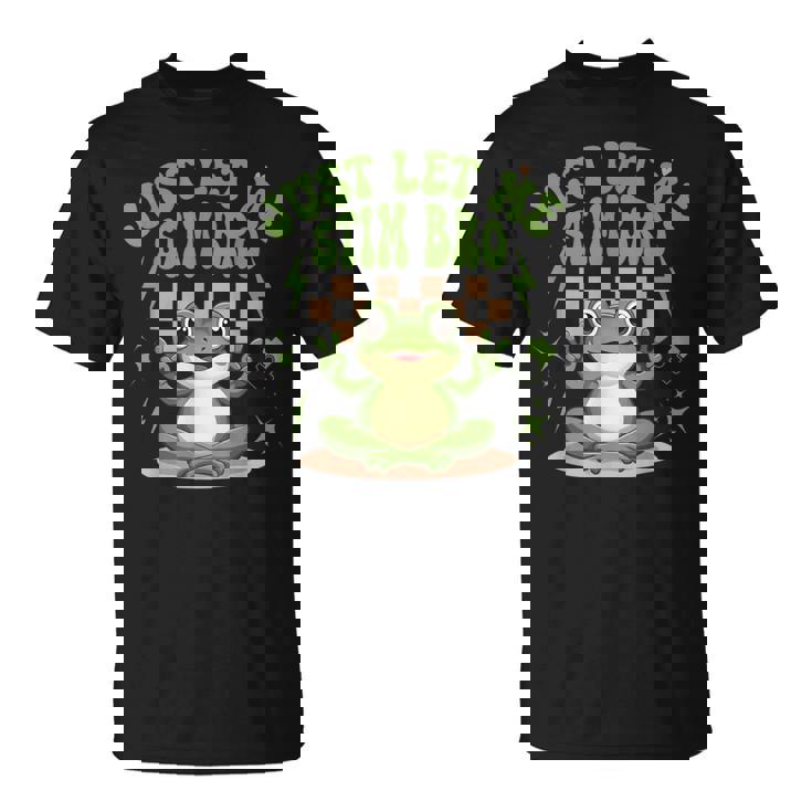 Just Let Metim Bro Groovy Let Metim Bro自閉症啓発 Tシャツ