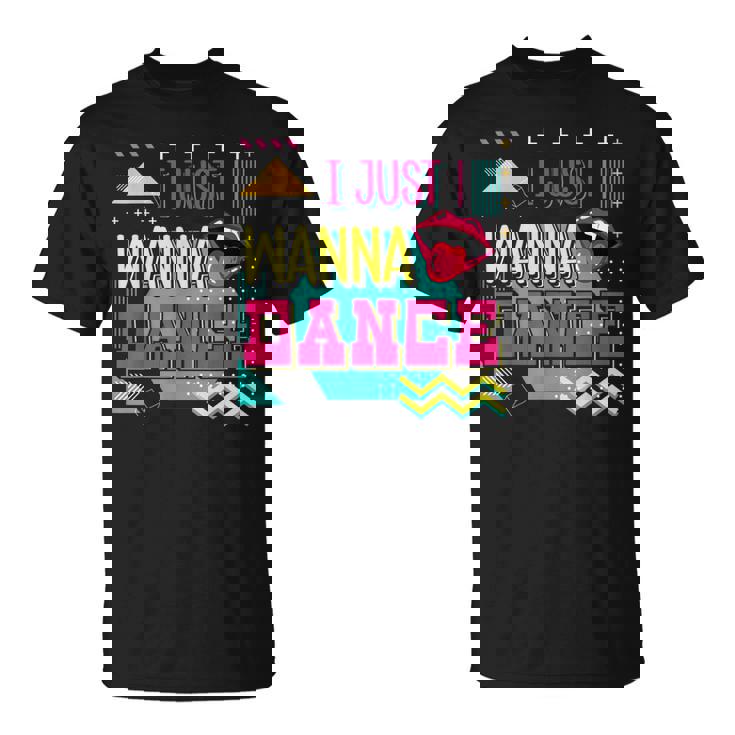 I Just Wanna Dance Lovers ファニーダンシングファン レトロダンサー Tシャツ