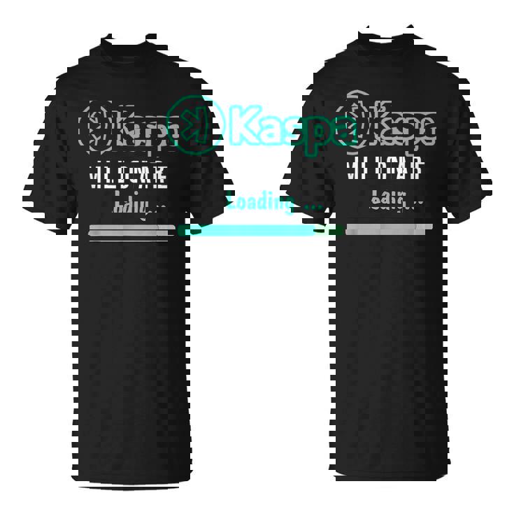 Kaspa 暗号通貨ミリオネア ローディング デジタルブルラン Kaspa Miner Tシャツ