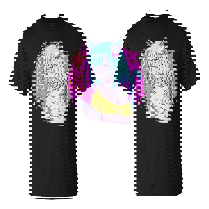Kawaii Gamer ネコガール メンヘラ 美的パステル ゴス キュート Tシャツ