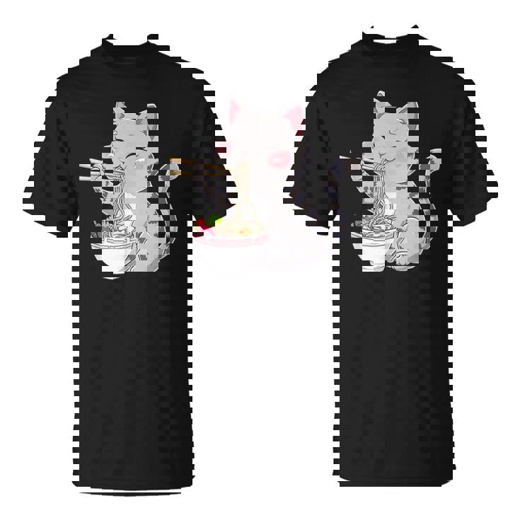 Kawaii Ramen Cat Neko Cute Anime Noodle Lover Tシャツ